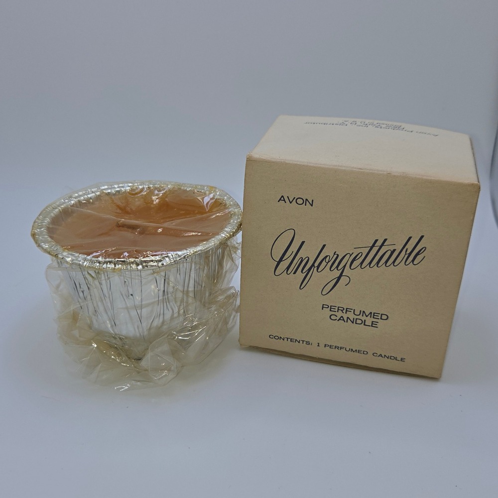 Vintage Avon Unforgettable Perfumed Candle New in Box Collectible Fragrance